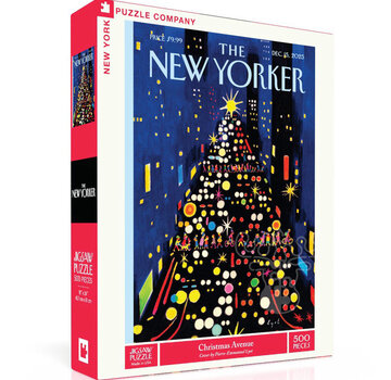 New York Puzzle Company New York Puzzle Co. The New Yorker: Christmas Avenue Puzzle 500pcs