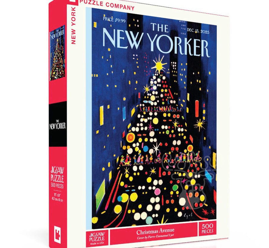 New York Puzzle Co. The New Yorker: Christmas Avenue Puzzle 500pcs