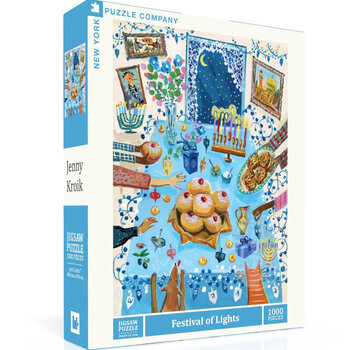 New York Puzzle Company New York Puzzle Co. Jenny Kroik: Festival of Lights Puzzle 1000pcs