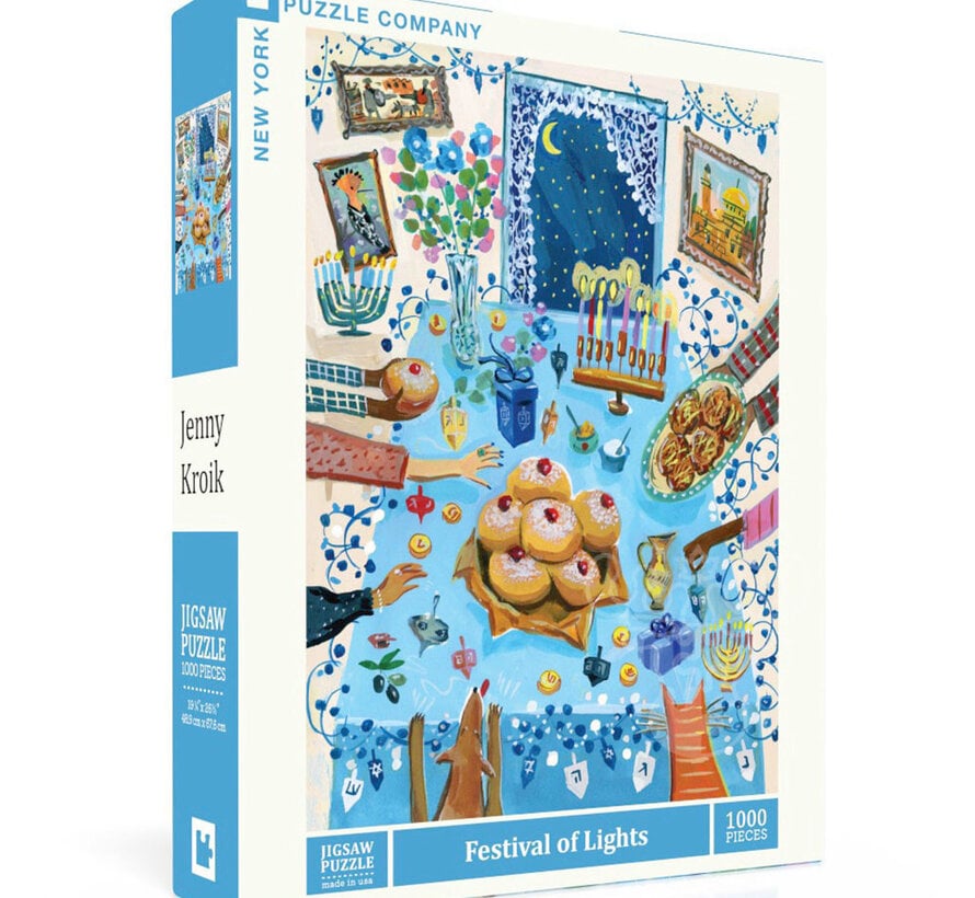 New York Puzzle Co. Jenny Kroik: Festival of Lights Puzzle 1000pcs