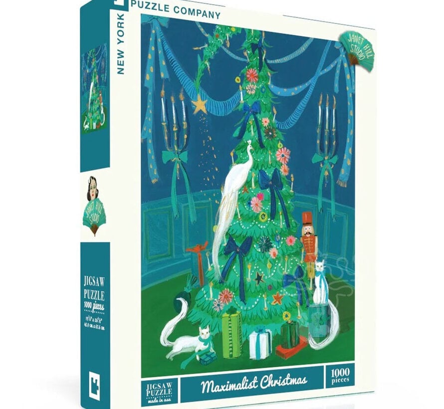 New York Puzzle Co. Janet Hill: Maximalist Christmas Puzzle 1000pcs
