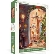 New York Puzzle Company New York Puzzle Co. The New Yorker: Cats in December Puzzle 1000pcs