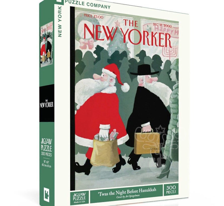 New York Puzzle Co. The New Yorker: 'Twas the Night Before Hanukkah Puzzle 300pcs
