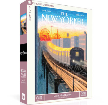 New York Puzzle Company New York Puzzle Co. The New Yorker: Coney Island Express Puzzle 300pcs