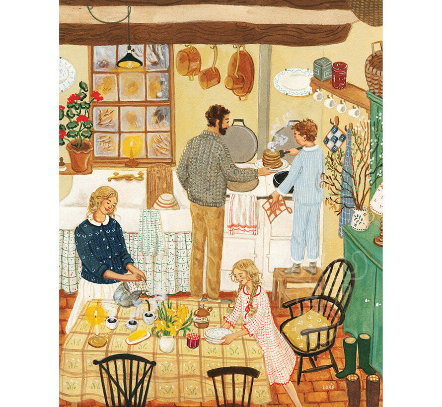 New York Puzzle Co. Loré Pemberton:  Saturday Pancakes Puzzle 300pcs