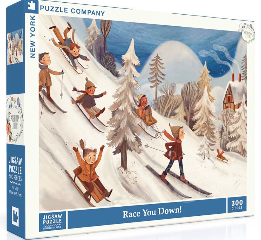 New York Puzzle Co. Adelina Lirius: Race You Down! 300pcs