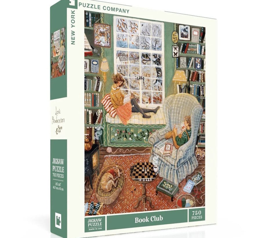 New York Puzzle Co. Loré Pemberton:  Book Club Puzzle 750pcs