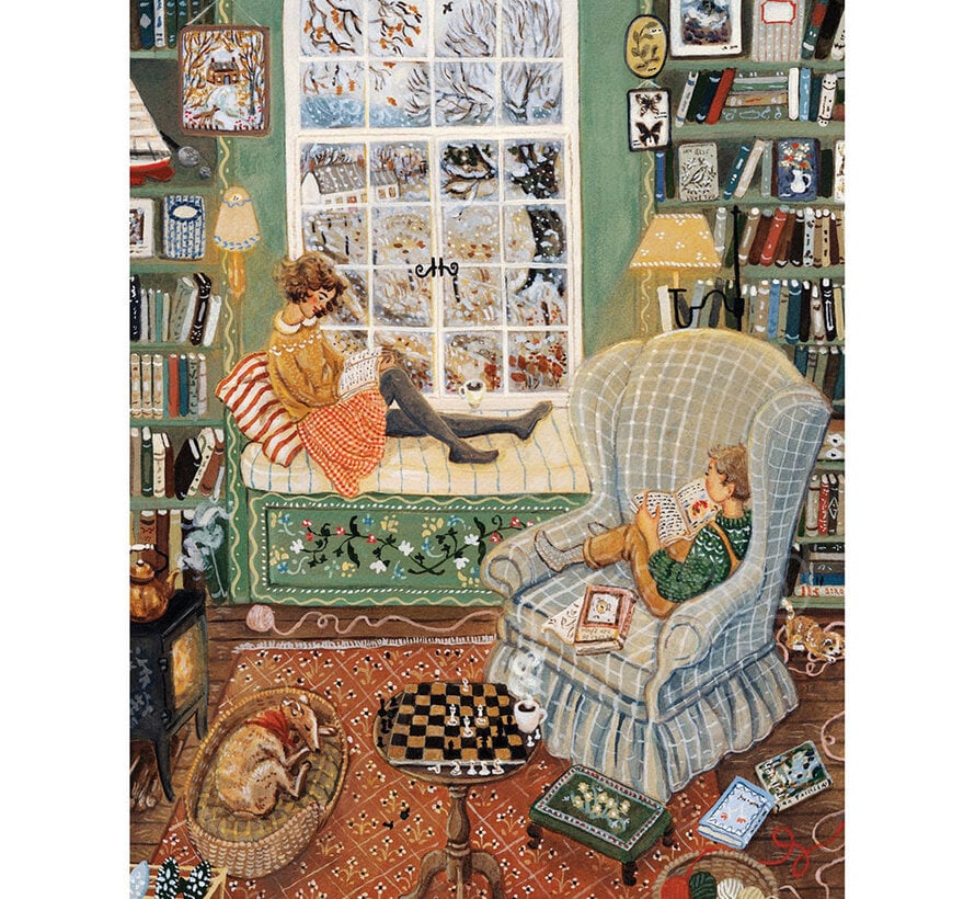 New York Puzzle Co. Loré Pemberton:  Book Club Puzzle 750pcs