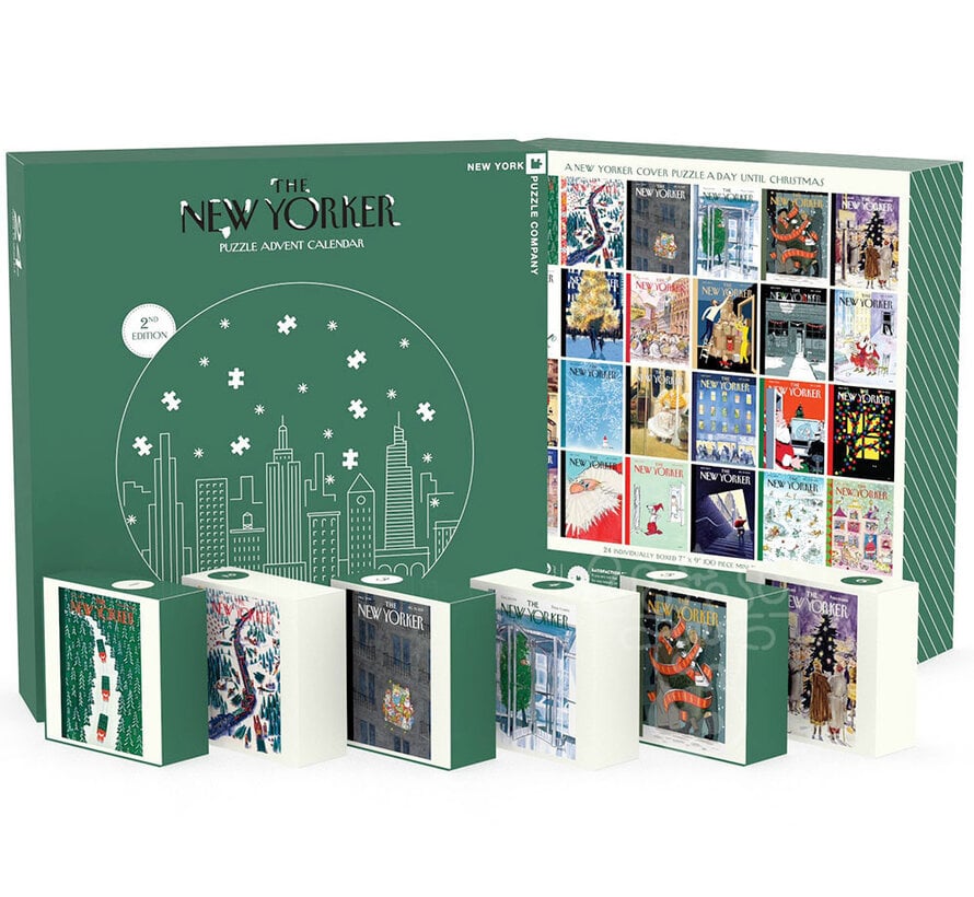 New York Puzzle Co. The New Yorker: Advent Calendar Mini Puzzle 24 x 100pcs 2nd Edition