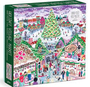 Galison Galison Michael Storrings Holiday Village Market Foil Puzzle 1000pcs