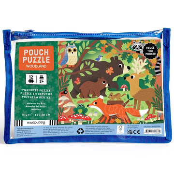 Mudpuppy Mudpuppy Woodland Puzzle 12pcs in a Pouch