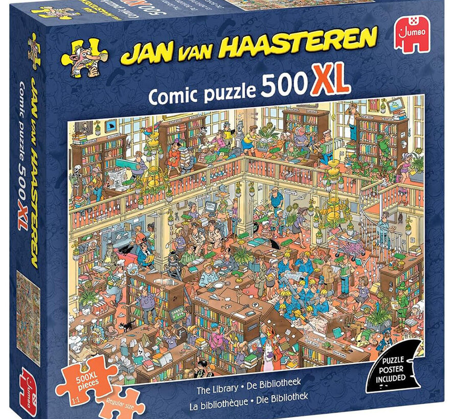 Jumbo Jan van Haasteren - The Library Puzzle 500pcs XL