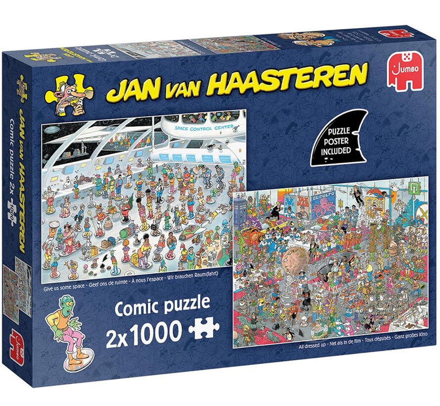 Jumbo Jan van Haasteren - Give us some space & All dressed up Puzzle 2 x 1000pcs