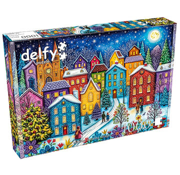 Delfy Delfy Snowy Evening Village Puzzle 1000pcs
