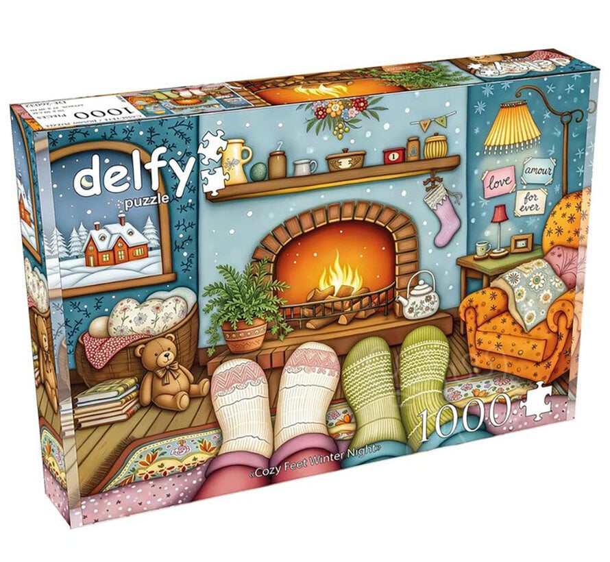 Delfy Cozy Feet Winter Night Puzzle 1000pcs
