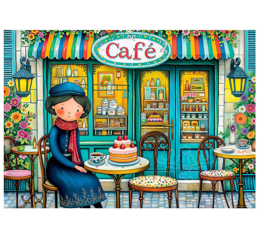 Delfy Small Paris Café Puzzle 1000pcs