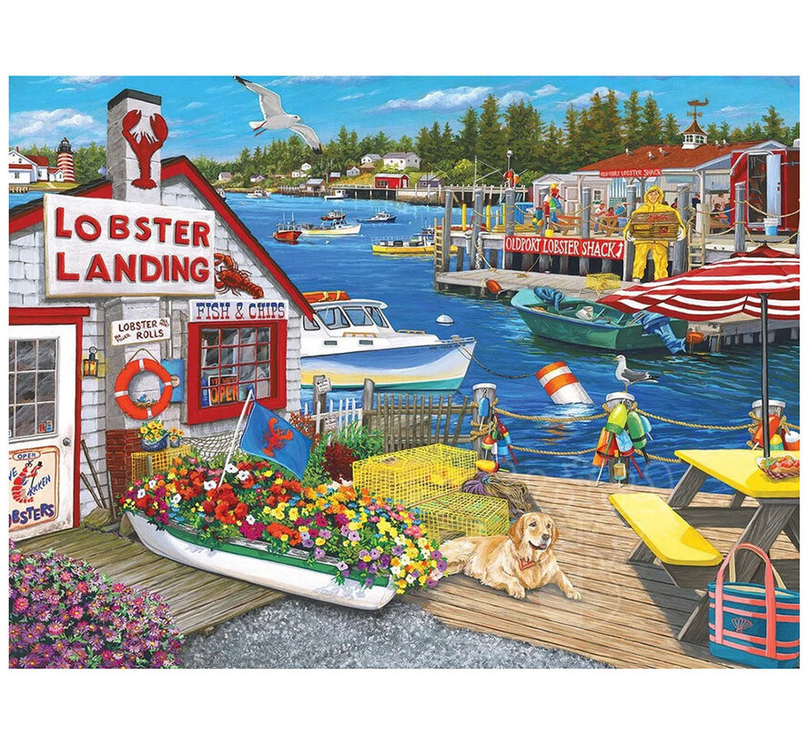 White Mountain Lobster Landing E-Z Hold Puzzle 300pcs
