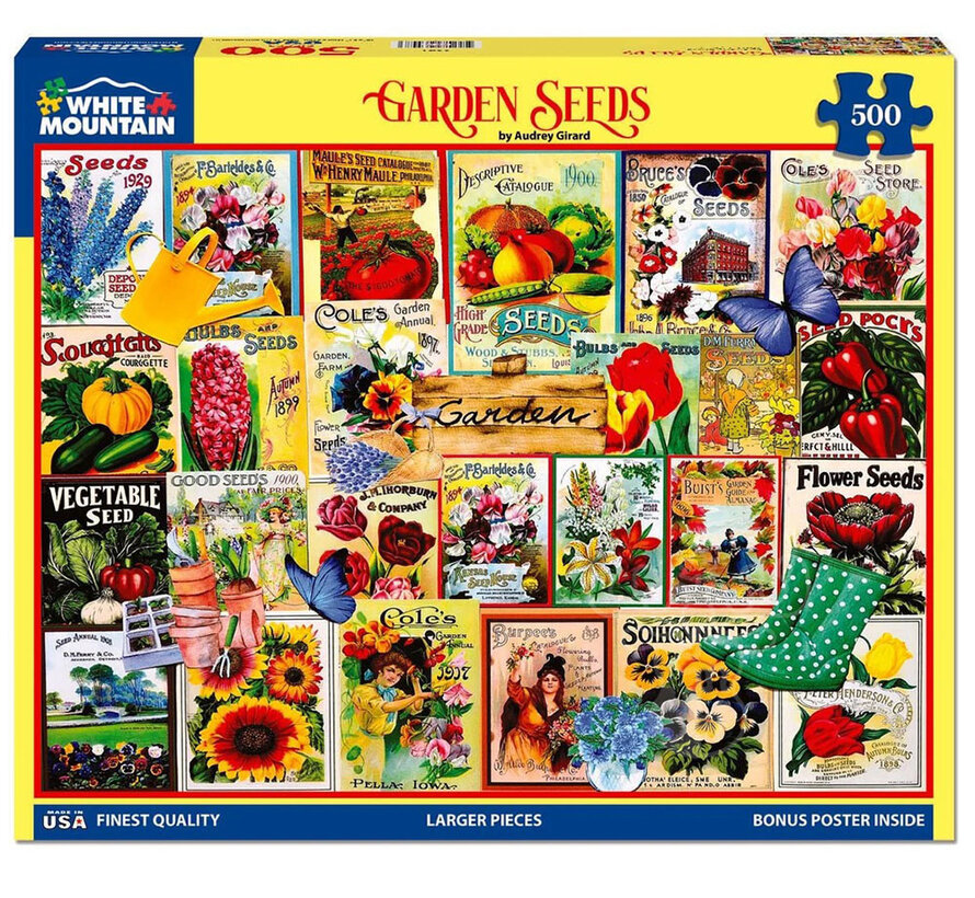 White Mountain Garden Seeds Puzzle 500pcs