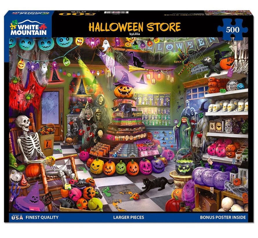 White Mountain The Halloween Store Puzzle 500pcs