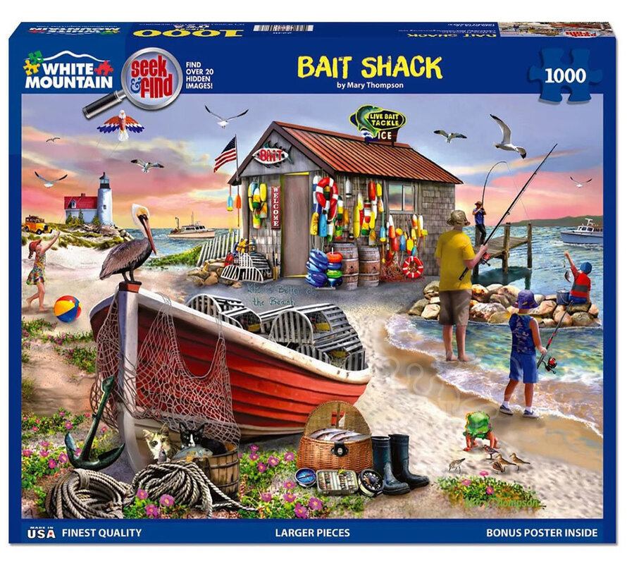 White Mountain Bait Shack Seek & Find Puzzle 1000pcs