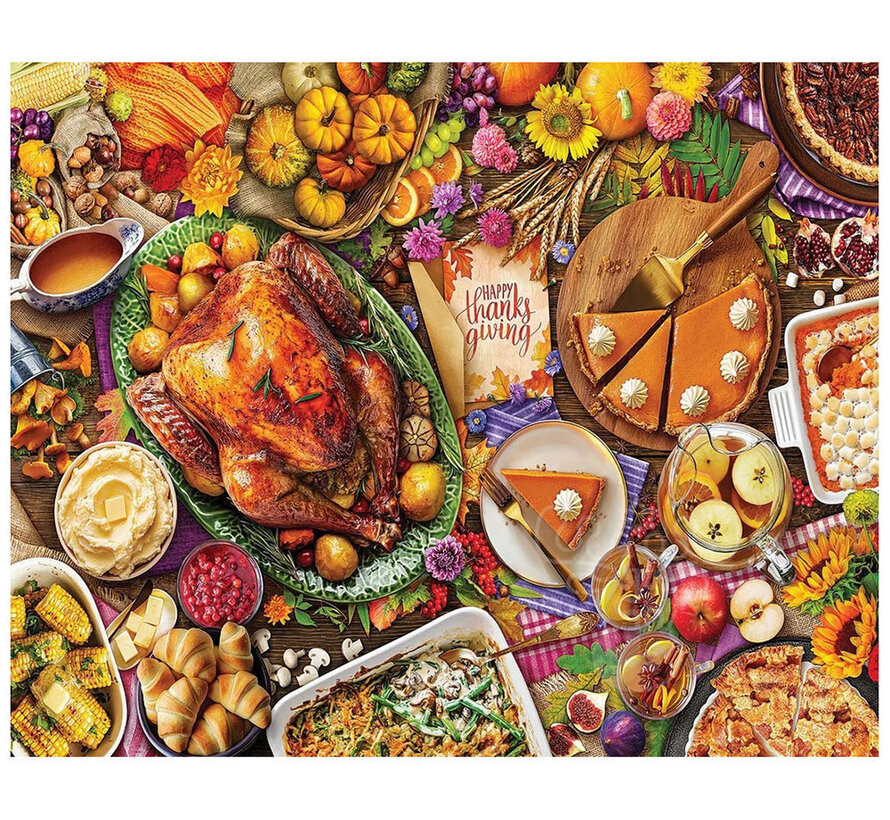 White Mountain Grateful Thanksgiving Puzzle 1000pcs