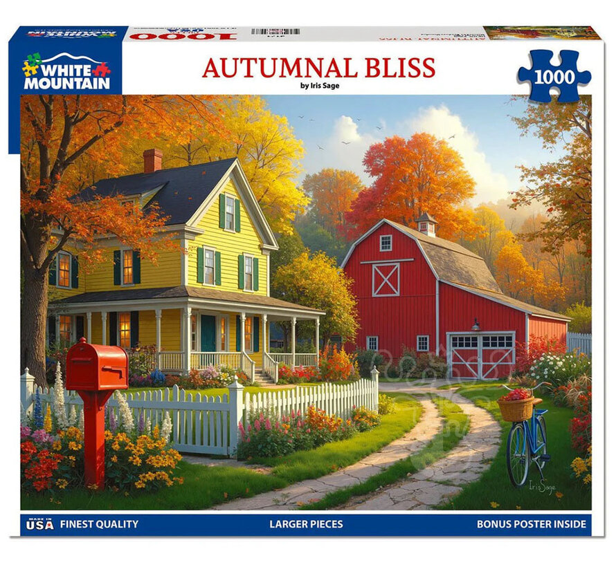 White Mountain Autumnal Bliss Puzzle 1000pcs