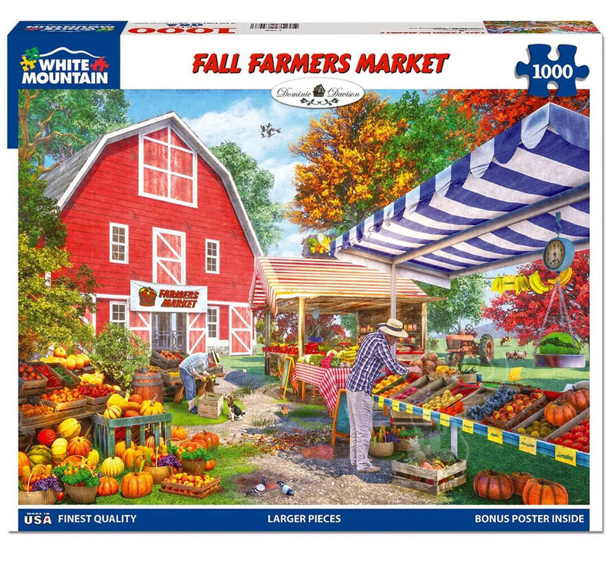 White Mountain Fall Farmers Market Puzzle 1000pcs