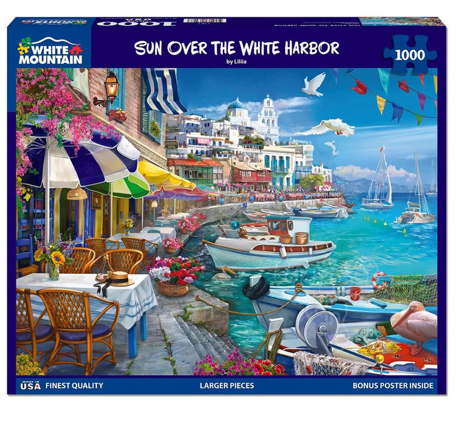 White Mountain Sun Over The White Harbor Puzzle 1000pcs