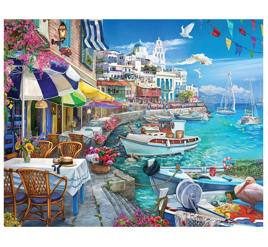 White Mountain Sun Over The White Harbor Puzzle 1000pcs
