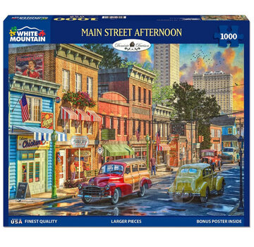 White Mountain White Mountain Mainstreet Afternoon Puzzle 1000pcs