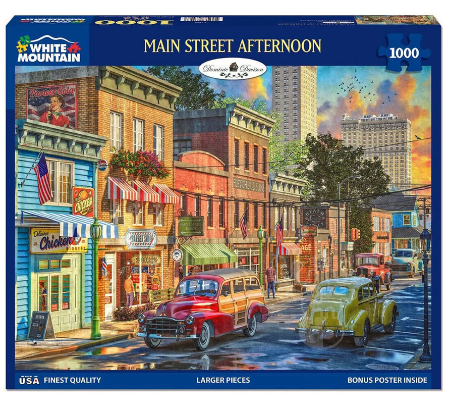 White Mountain Mainstreet Afternoon Puzzle 1000pcs