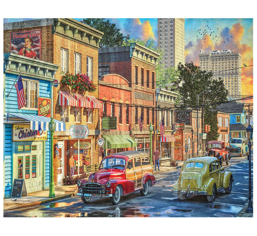White Mountain Mainstreet Afternoon Puzzle 1000pcs