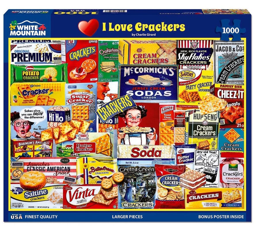 White Mountain I Love Crackers Puzzle 1000pcs
