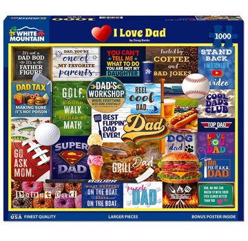 White Mountain White Mountain I Love Dad Puzzle 1000pcs