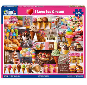 White Mountain White Mountain I Love Ice Cream Puzzle 1000pcs