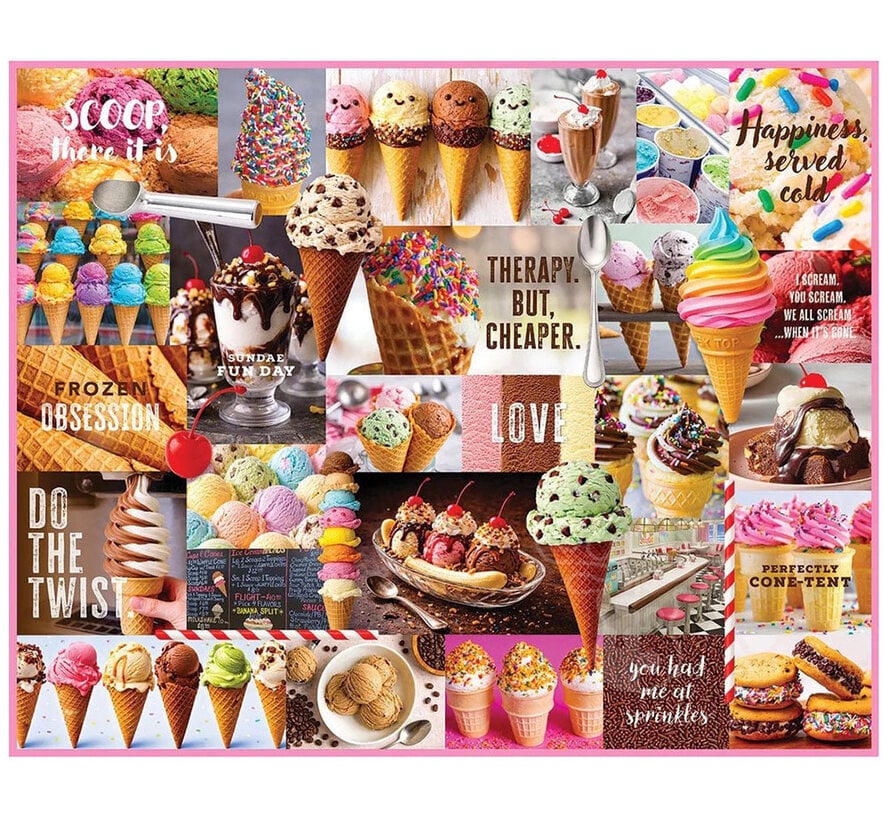 White Mountain I Love Ice Cream Puzzle 1000pcs