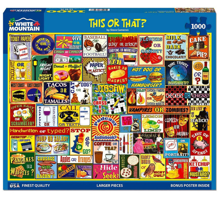 White Mountain This or That? Puzzle 1000pcs