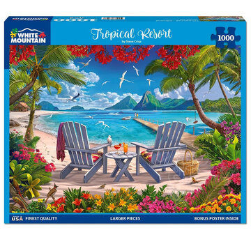 White Mountain White Mountain Tropical Resort Puzzle 1000pcs