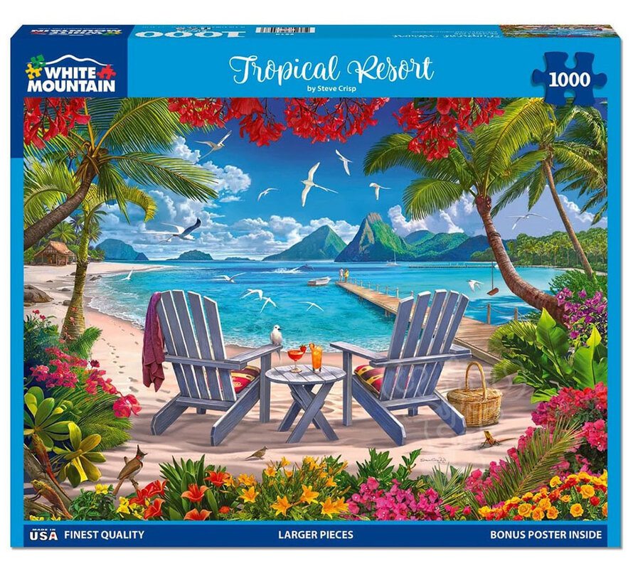 White Mountain Tropical Resort Puzzle 1000pcs