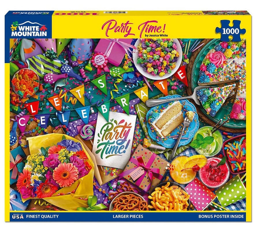 White Mountain Party Time Puzzle 1000pcs