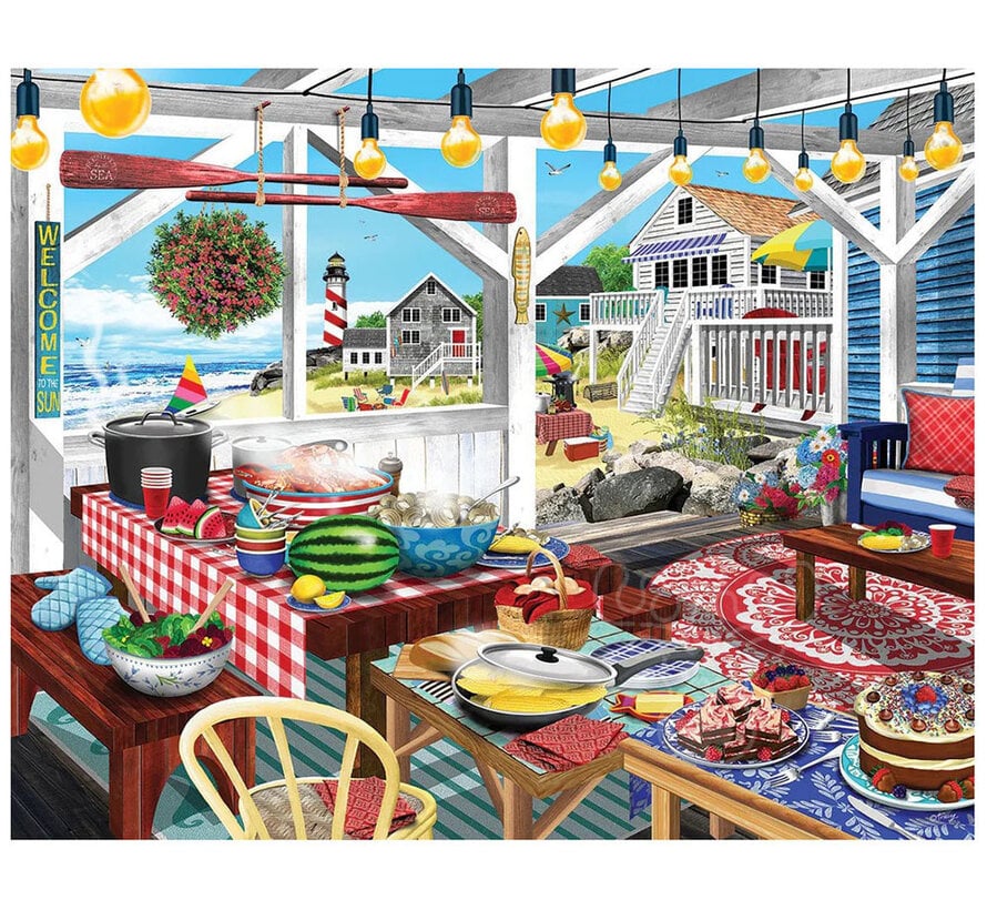 White Mountain Beach Gathering Puzzle 1000pcs