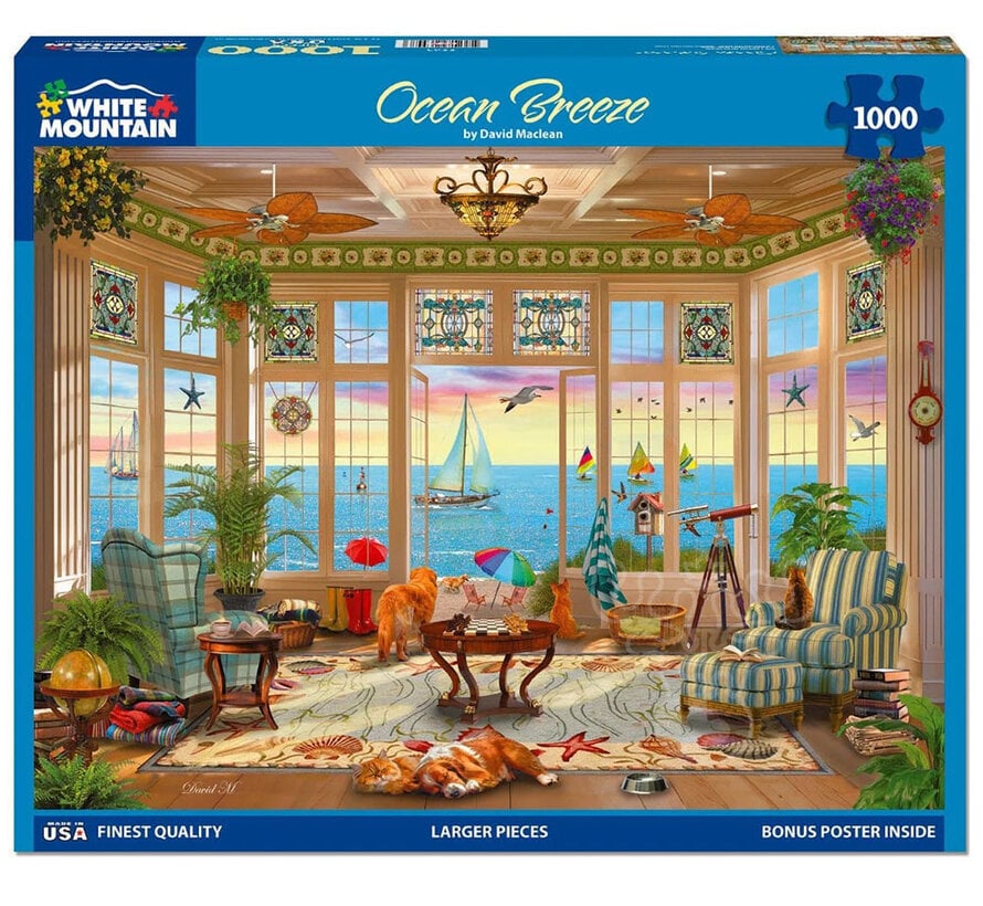 White Mountain Ocean Breeze Puzzle 1000pcs