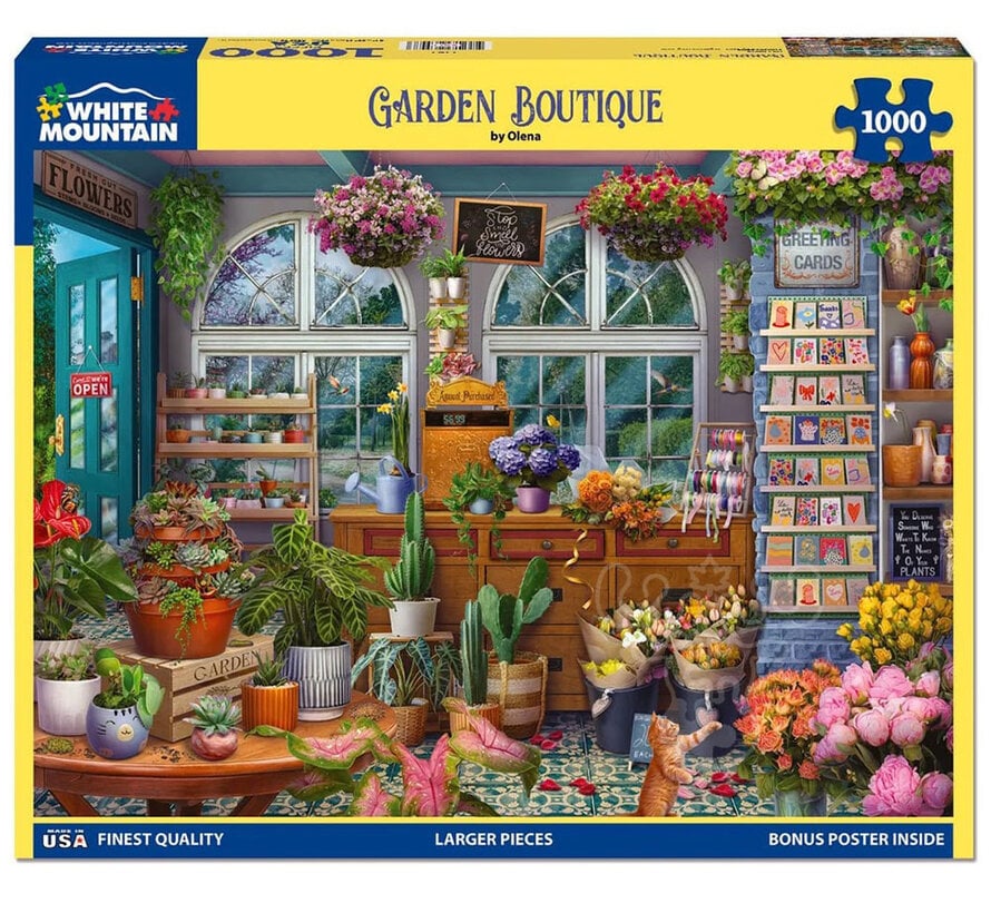 White Mountain The Garden Boutique Puzzle 1000pcs