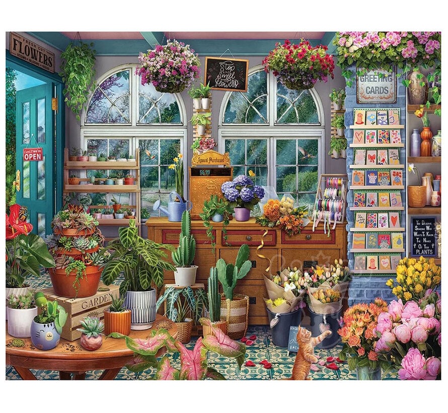 White Mountain The Garden Boutique Puzzle 1000pcs