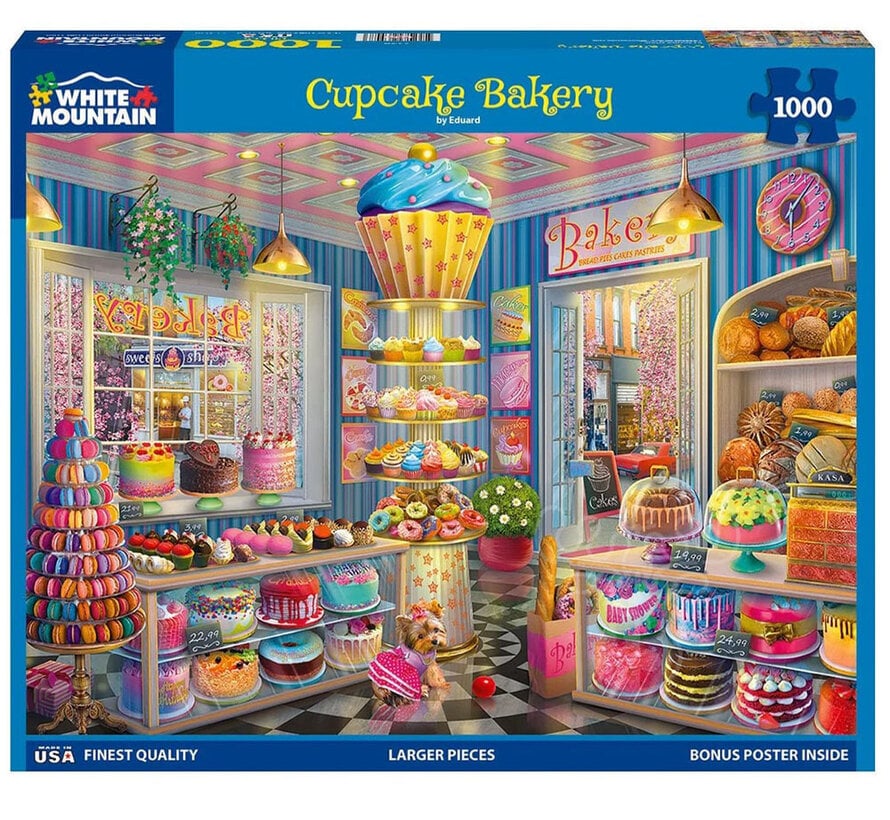 White Mountain Cupcake Delivery Puzzle 1000pcs