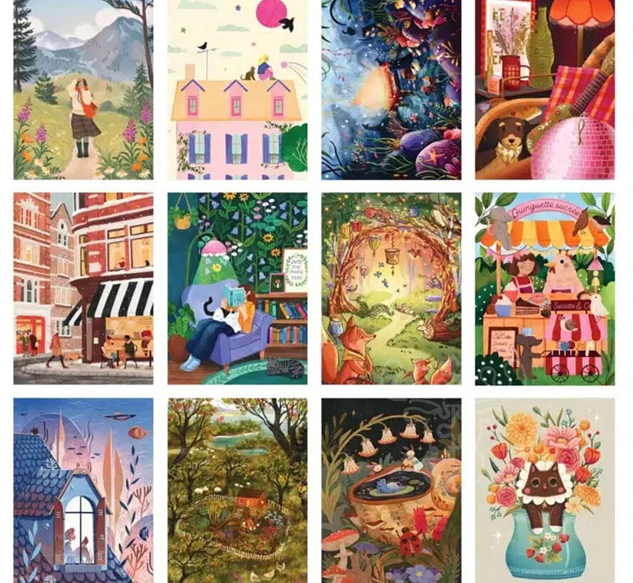 Trevell 12 Artistes Puzzle 12 x 99pcs
