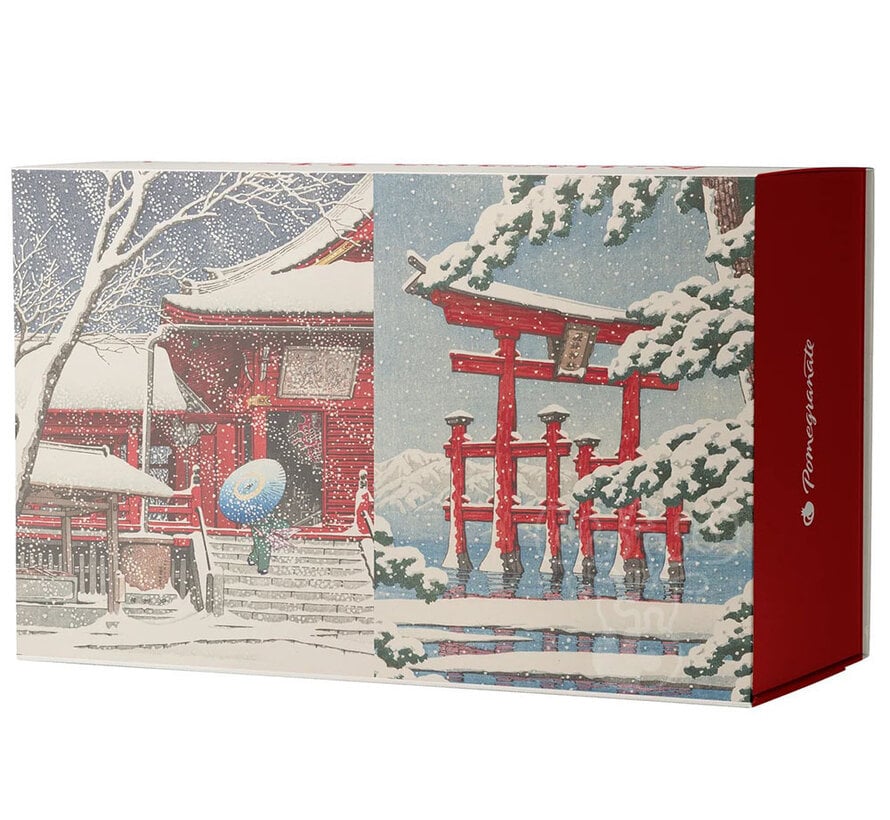 Pomegranate Hasui, Kawase: Snowfall Double-Sided Puzzle 2 x 120pcs