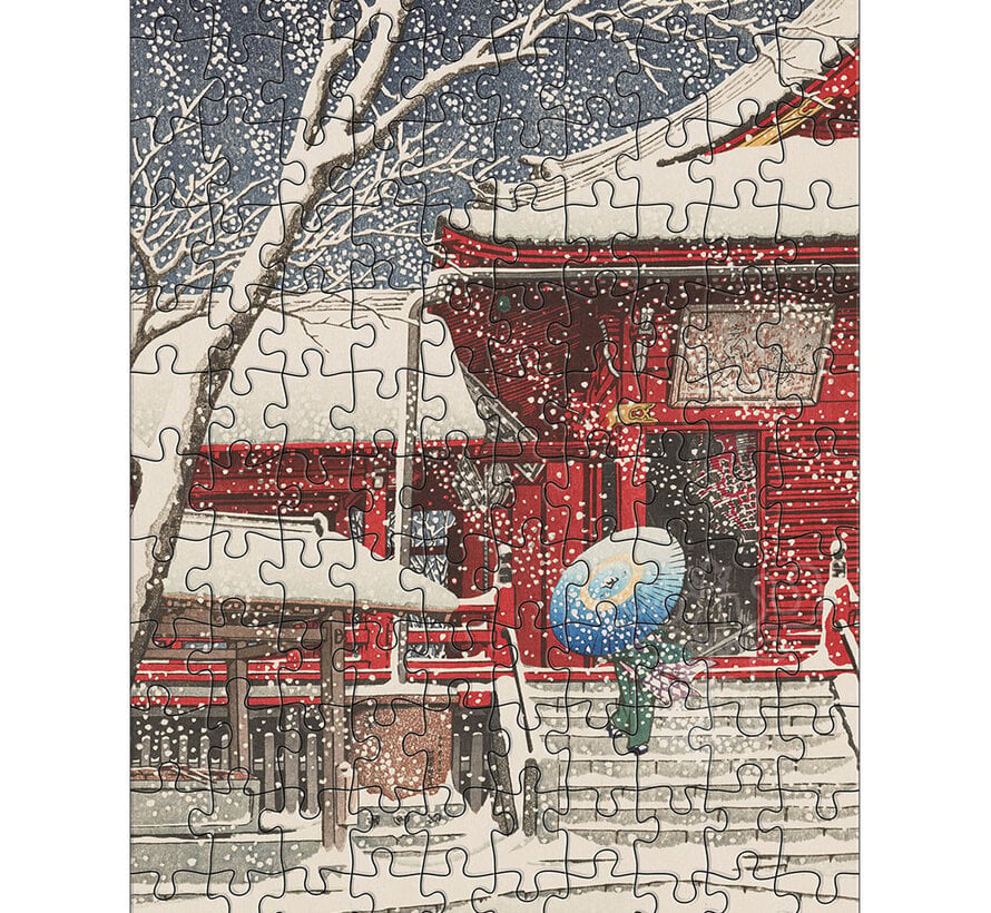 Pomegranate Hasui, Kawase: Snowfall Double-Sided Puzzle 2 x 120pcs