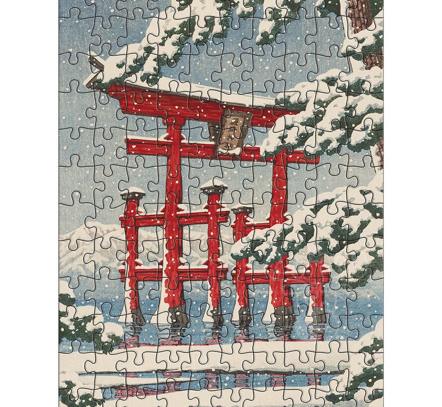 Pomegranate Hasui, Kawase: Snowfall Double-Sided Puzzle 2 x 120pcs