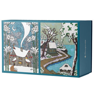 Pomegranate Pomegranate Hurley, CJ: Snowy Cabins Double-Sided Puzzle 2 x 120pcs